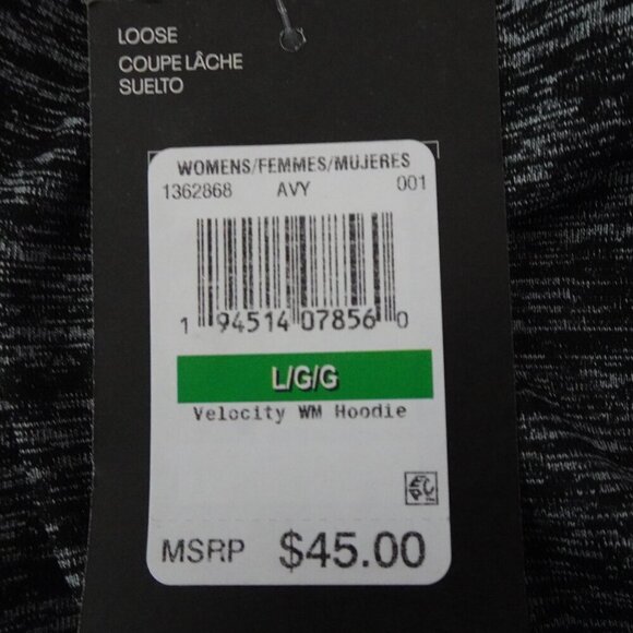 Under Armour Hoodie Top Women's Size L Gray Velocity Hooded Loose Fit - Picture 8 of 10